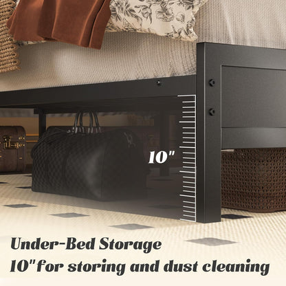 Queen Bed Frame with Headboard & Footboard