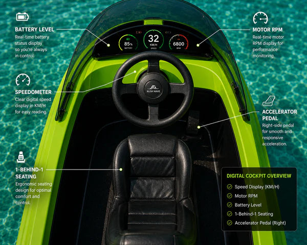 2026NEW| Electric Go Kart Boat| 16KW Mini Jet Boat | V1