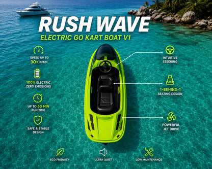 2026NEW| Electric Go Kart Boat| 16KW Mini Jet Boat | V1
