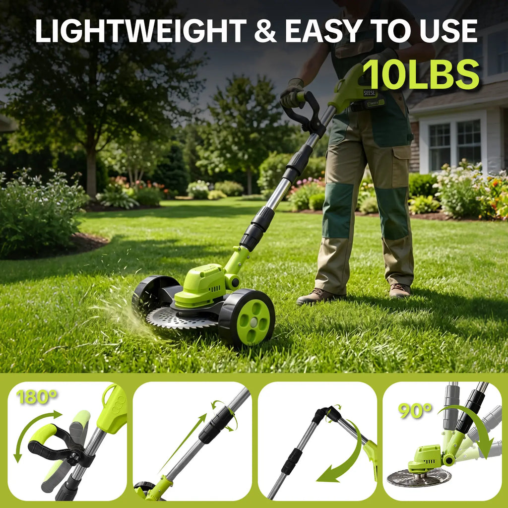 Cordless 3-in-1 Lawn Mower Tool,21V Cordless Lawn Mower Trimmer