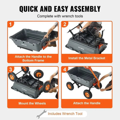 Polyethylene Garden Dump Cart