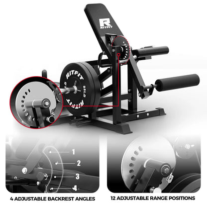Leg Extension Machine, Multifunctional 3-in-1 Adjustable Home Gym Equipment for Leg Curls & Glutes