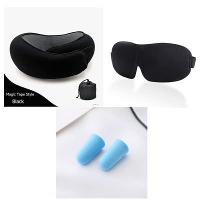 Travel Neck Pillow Non-Deformed Airplane Pillow Travel Neck Cushion Durable U-Shaped Travel Memory Cotton Nap Neck Pillow